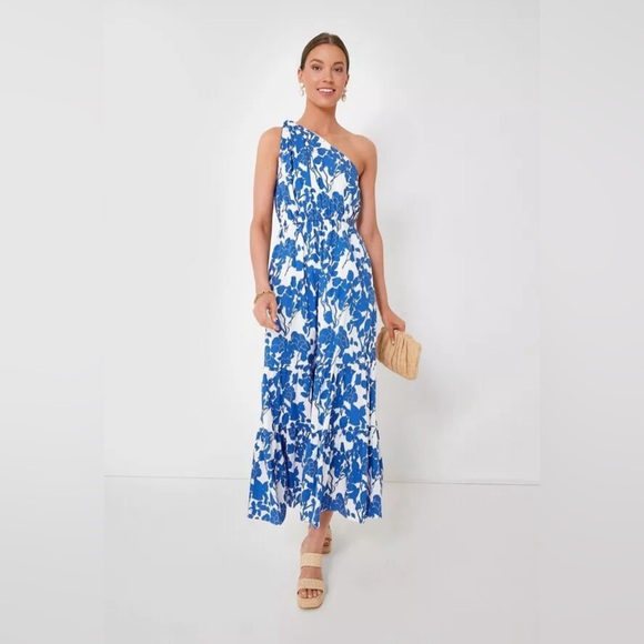 hyacinth house blue floral dress Zapakasa Women Dusty Blue Mermaid Bridesmaid Dress Off the Shoulder Satin  Long Wedding Guest Dress with Slit main image 0